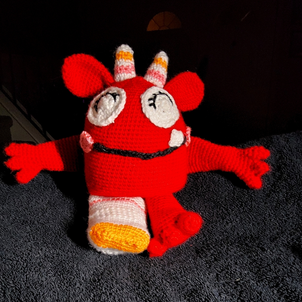 NWOT  Sock Monster - Hand Crocheted Plush